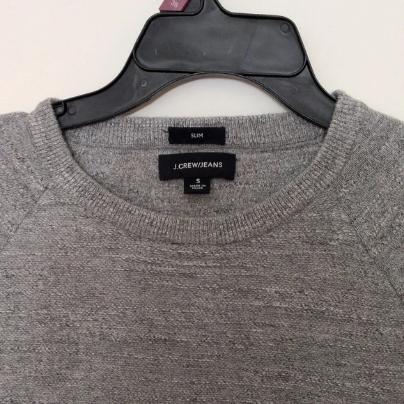 J Crew Mens Gray/White Marled Crew Neck Sweater Size S Cotton GUC - Picture 4 of 5